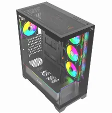 Gabinete Gamer Xzeal Xz160, Full Tower, E-atx, Atx, Cristal Templado, 4x Ventiladores, Negro