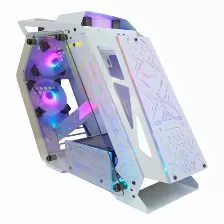 Gabinete Xzeal Ir02, Midi-tower, M-atx/m-itx, 4 Vent Argb, Cristal Templado, Blanco