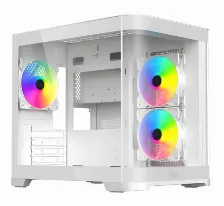 Gabinete Gamer Xzeal Xzc1, M-itx, 3 Ventiladores, Panel Curvo, Blanco
