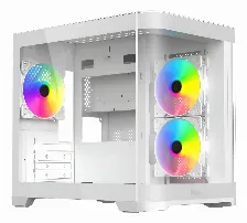 Gabinete Gamer Xzeal Xzc1, M-itx, 3 Ventiladores, Panel Curvo, Blanco