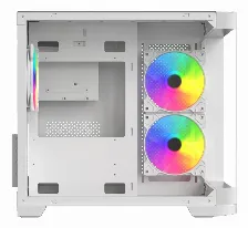 Gabinete Gamer Xzeal Xzc1, M-itx, 3 Ventiladores, Panel Curvo, Blanco