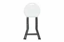Banco Modamob Plegable Diametro 30cm, Altura 46cm, Blanco