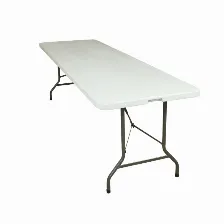 Mesa Plegable Modamob Flexboard 244, 2.440x760x740cm, Calibre 25mm, 4.3cm Grosor, Blanco Ligero Dano